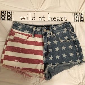 Bullhead American Flag High Rise Denim Jeans